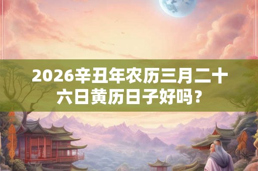 2026辛丑年农历三月二十六日黄历日子好吗？