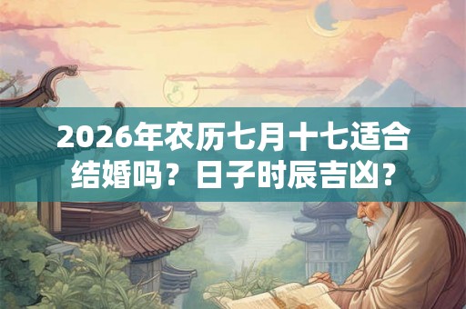 2026年农历七月十七适合结婚吗？日子时辰吉凶？