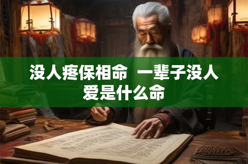 没人疼保相命  一辈子没人爱是什么命