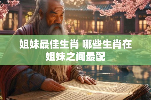 姐妹最佳生肖 哪些生肖在姐妹之间最配