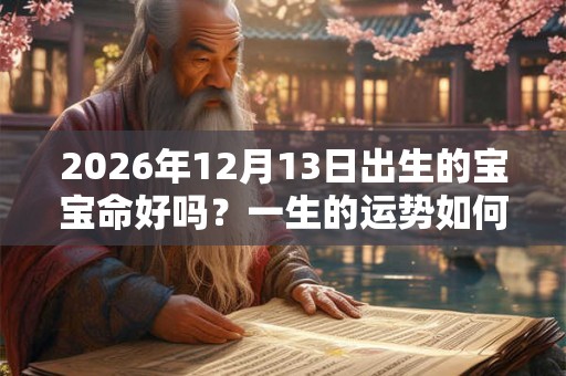 2026年12月13日出生的宝宝命好吗？一生的运势如何