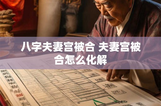 八字夫妻宫被合 夫妻宫被合怎么化解