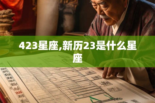 423星座,新历23是什么星座 423星座,新历23是什么星座