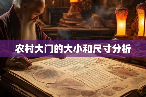 农村大门的大小和尺寸分析