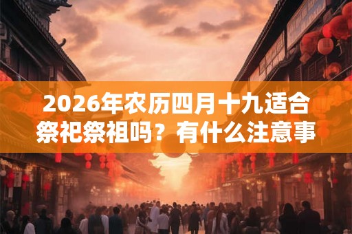 2026年农历四月十九适合祭祀祭祖吗？有什么注意事项？