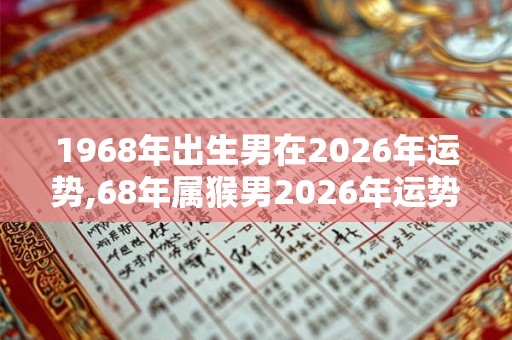 1968年出生男在2026年运势,68年属猴男2026年运势运程