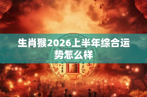 生肖猴2026上半年综合运势怎么样