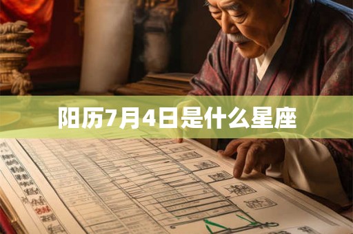 阳历7月4日是什么星座 阳历7月4日是什么星座