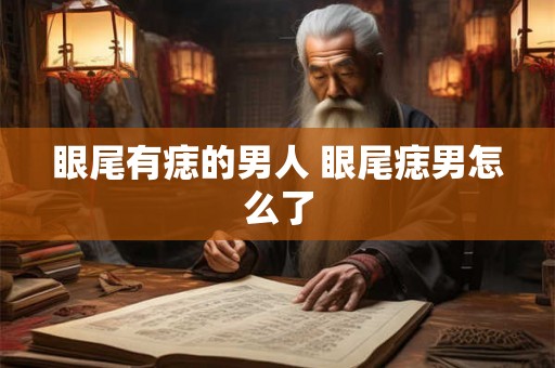 眼尾有痣的男人 眼尾痣男怎么了