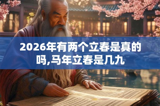 2026年有两个立春是真的吗,马年立春是几九