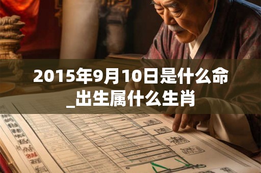 2015年9月10日是什么命_出生属什么生肖