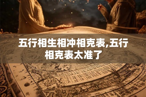 五行相生相冲相克表,五行相克表太准了