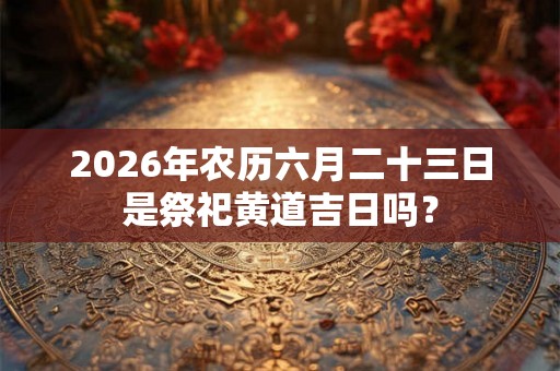 2026年农历六月二十三日是祭祀黄道吉日吗？