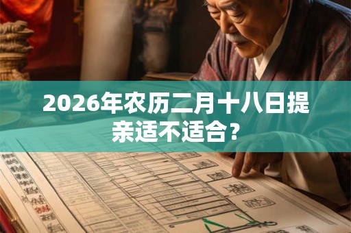 2026年农历二月十八日提亲适不适合? 2026年农历二月十八日提亲适不适合?