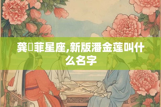 龚玥菲星座,新版潘金莲叫什么名字