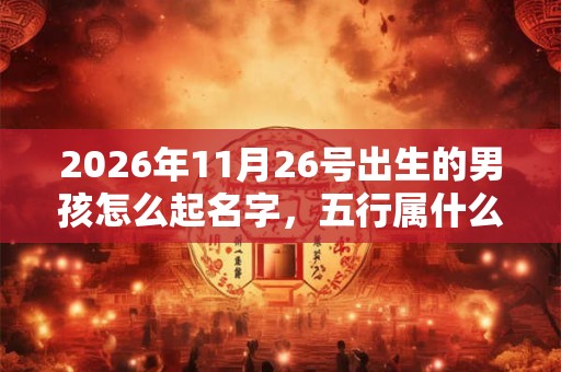 2026年11月26号出生的男孩怎么起名字，五行属什么