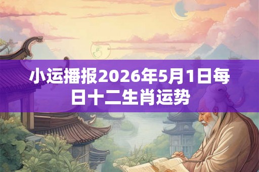 小运播报2026年5月1日每日十二生肖运势