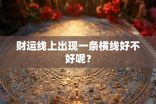 财运线上出现一条横线好不好呢？