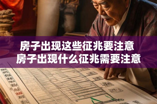 房子出现这些征兆要注意 房子出现什么征兆需要注意