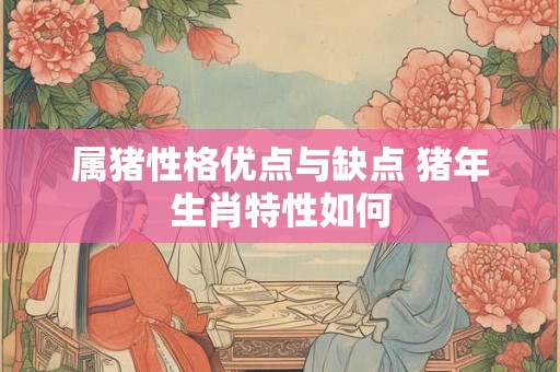 属猪性格优点与缺点 猪年生肖特性如何