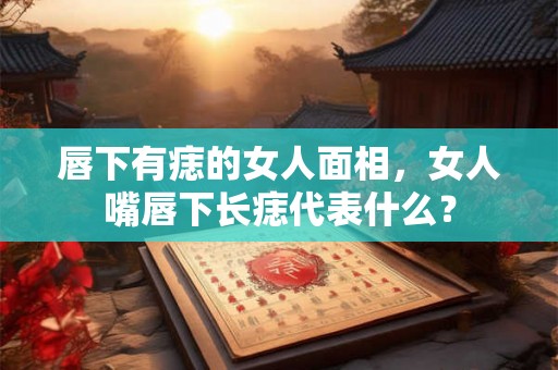 唇下有痣的女人面相，女人嘴唇下长痣代表什么？