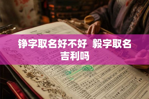 铮字取名好不好  毅字取名吉利吗