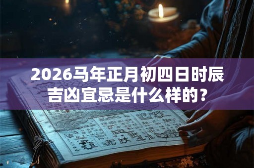 2026马年正月初四日时辰吉凶宜忌是什么样的？