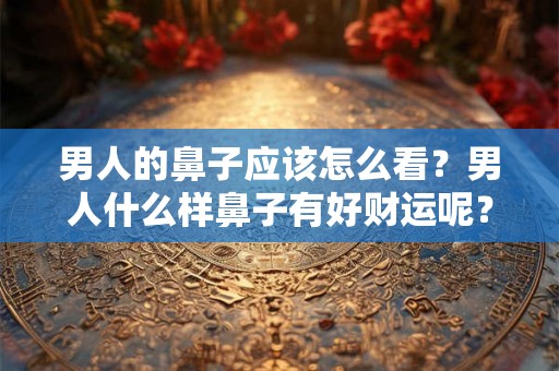 男人的鼻子应该怎么看？男人什么样鼻子有好财运呢？