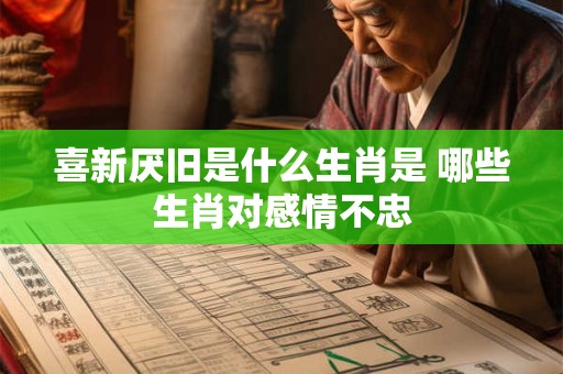 喜新厌旧是什么生肖是 哪些生肖对感情不忠