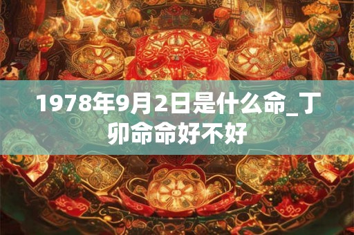 1978年9月2日是什么命_丁卯命命好不好 1978年9月2日是什么命_丁卯命命好不好