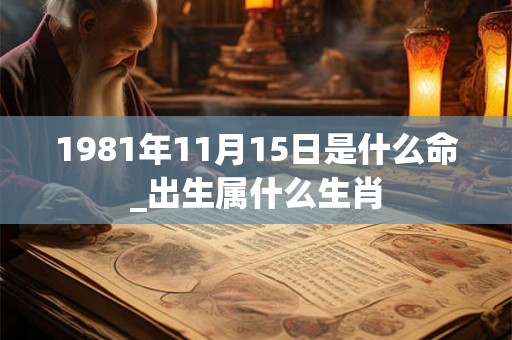1981年11月15日是什么命_出生属什么生肖