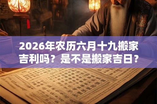 2026年农历六月十九搬家吉利吗?是不是搬家吉日? 2026年农历六月十九搬家吉利吗?是不是搬家吉日?