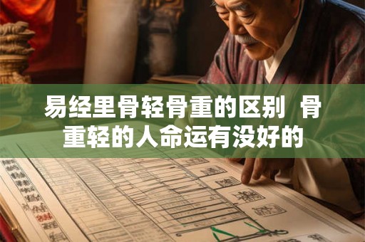 易经里骨轻骨重的区别  骨重轻的人命运有没好的