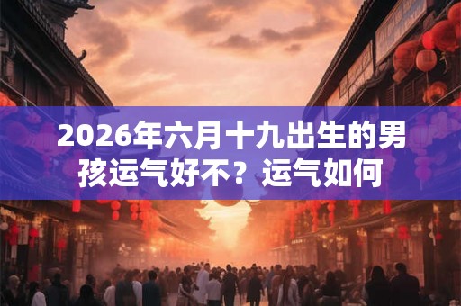 2026年六月十九出生的男孩运气好不?运气如何 2026年六月十九出生的男孩运气好不?运气如何