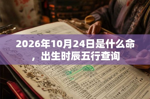 2026年10月24日是什么命，出生时辰五行查询
