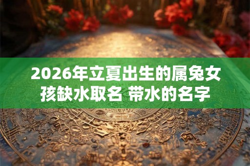 2026年立夏出生的属兔女孩缺水取名 带水的名字