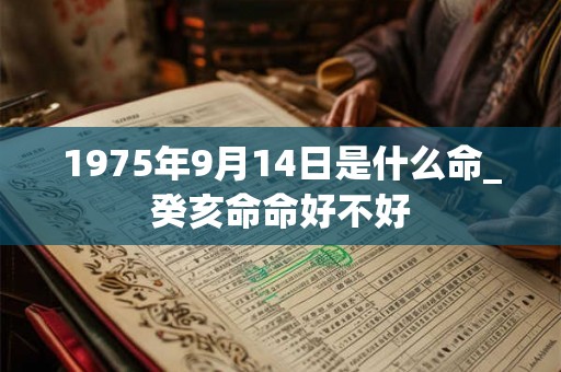 1975年9月14日是什么命_癸亥命命好不好