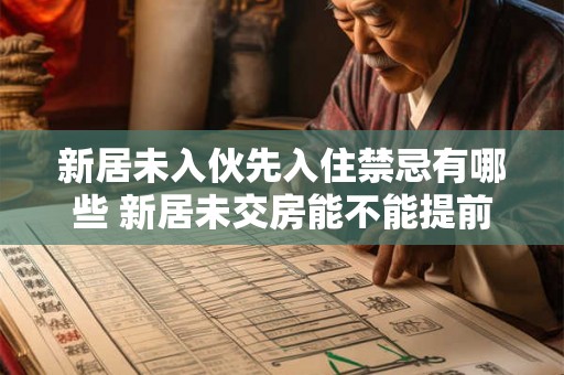 新居未入伙先入住禁忌有哪些 新居未交房能不能提前入住哪些禁忌要注意