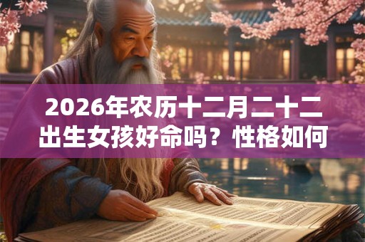 2026年农历十二月二十二出生女孩好命吗？性格如何？