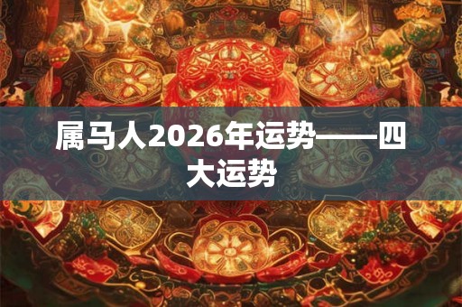 属马人2026年运势——四大运势