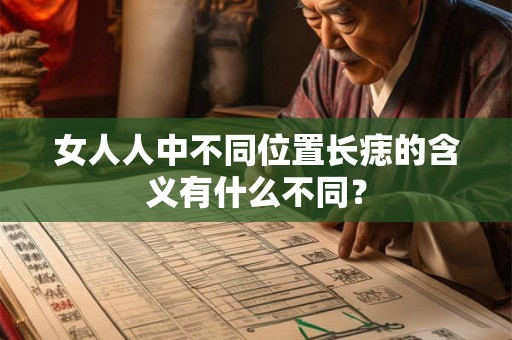 女人人中不同位置长痣的含义有什么不同？