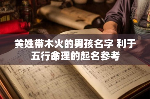 黄姓带木火的男孩名字 利于五行命理的起名参考 黄姓带木火的男孩名字 利于五行命理的起名参考