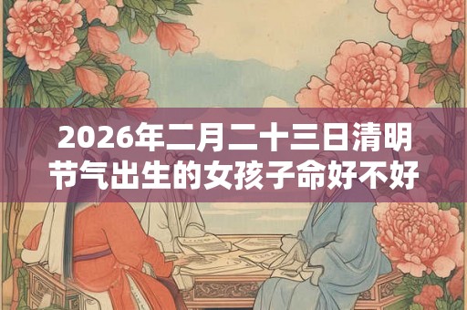 2026年二月二十三日清明节气出生的女孩子命好不好 2026年二月二十三日清明节气出生的女孩子命好不好