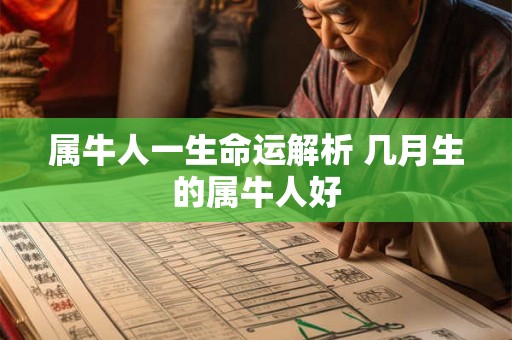属牛人一生命运解析 几月生的属牛人好 属牛人一生命运解析 几月生的属牛人好