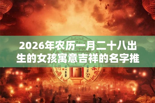 2026年农历一月二十八出生的女孩寓意吉祥的名字推荐