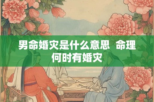 男命婚灾是什么意思  命理何时有婚灾
