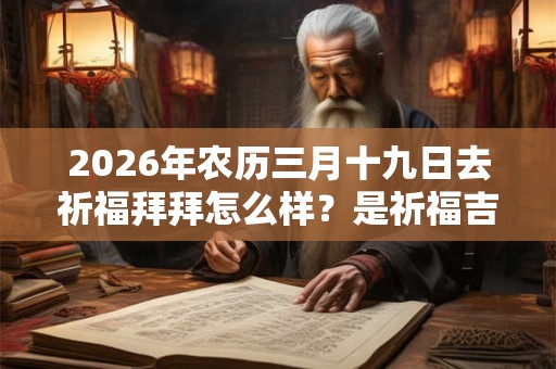2026年农历三月十九日去祈福拜拜怎么样？是祈福吉日吗？