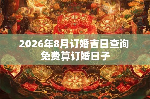 2026年8月订婚吉日查询 免费算订婚日子