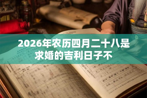 2026年农历四月二十八是求婚的吉利日子不 2026年农历四月二十八是求婚的吉利日子不