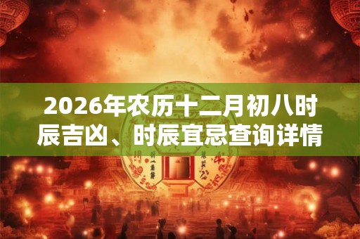 2026年农历十二月初八时辰吉凶、时辰宜忌查询详情表